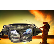 Сумка спінінгіста поясна + плече, посилена, непромокальна