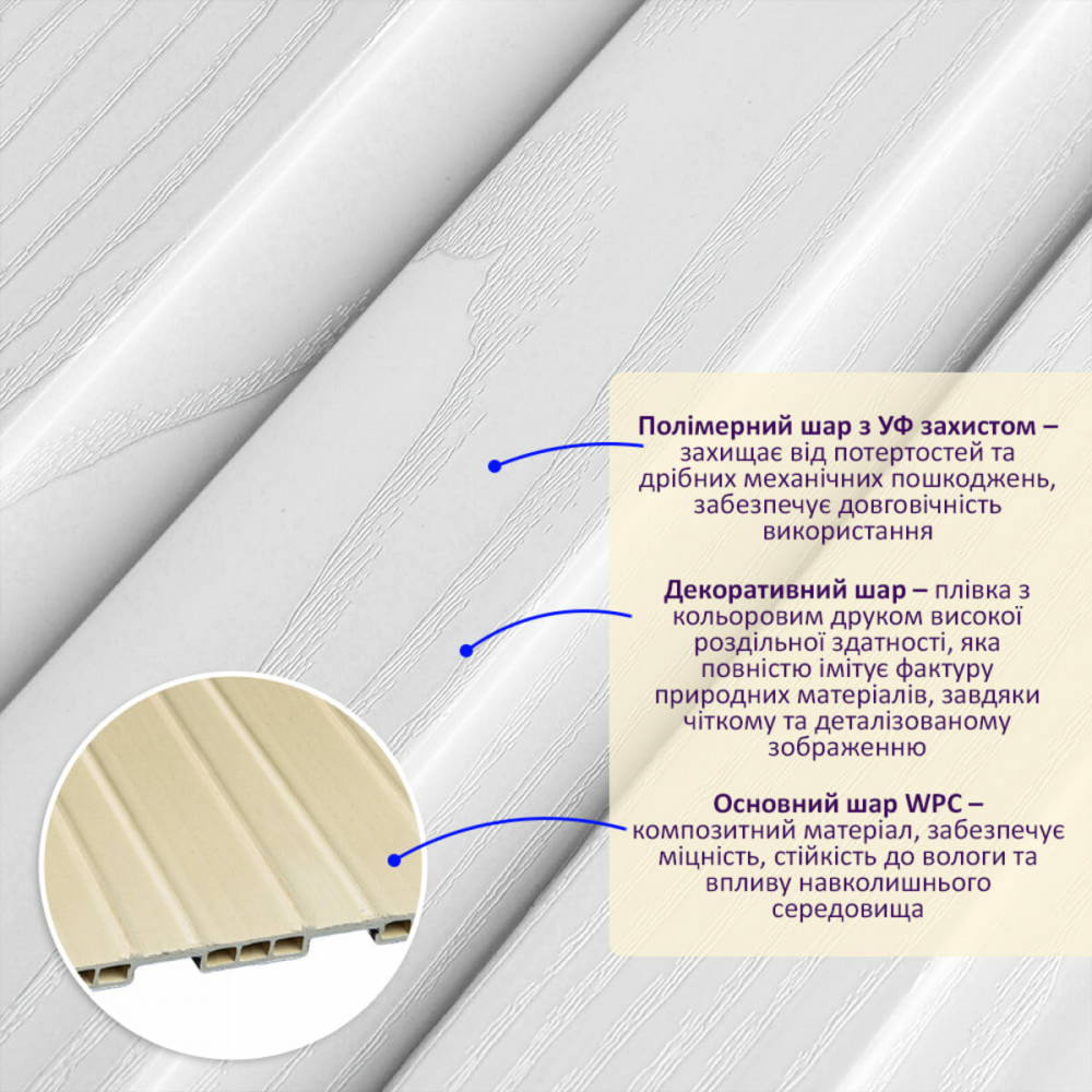 Рейка декоративная WPC стеновая 200х11х2900мм SW-00003011 SW-00003011