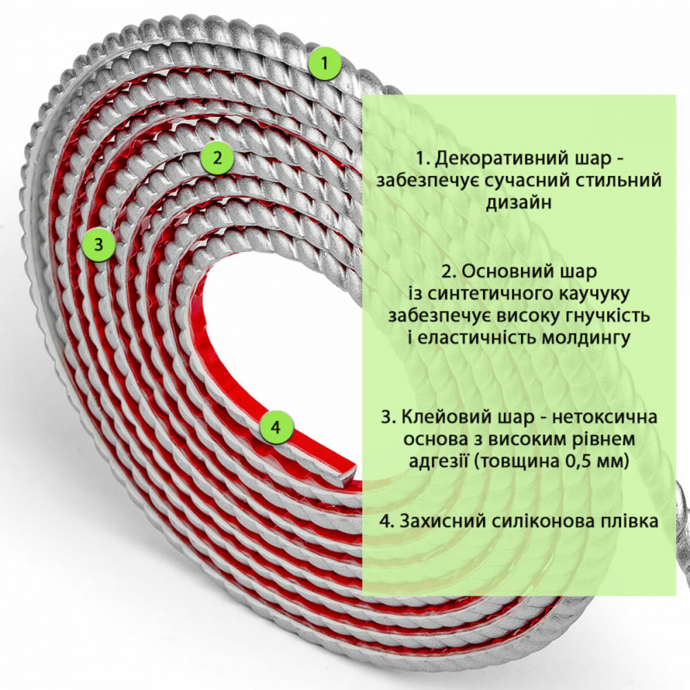 Молдинг 5000х10х7мм Серебряный SW-00002681 SW-00002681