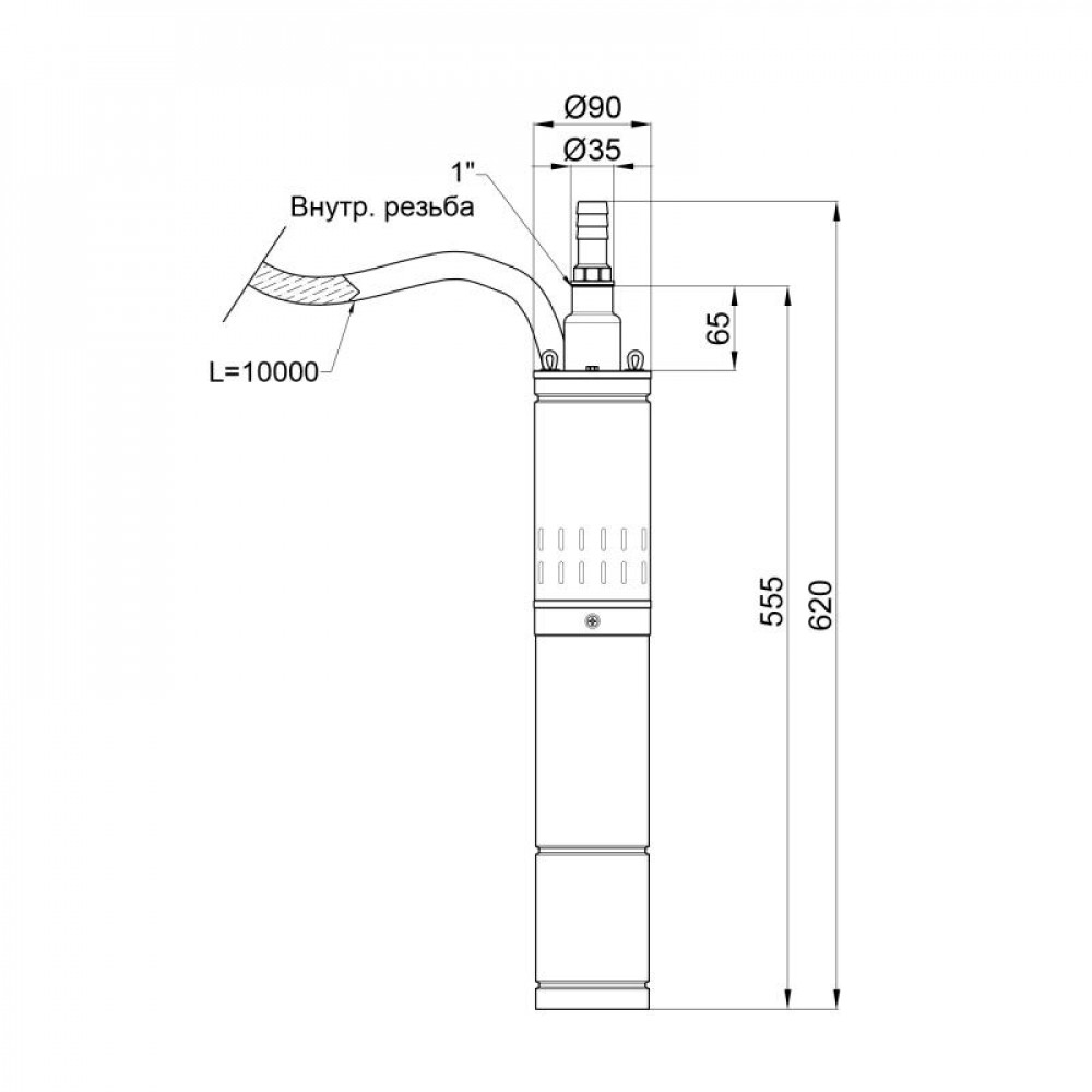 Насос заглибний шнековий Thermo Alliance 4QGM1,2-50-0,37 SD00046801