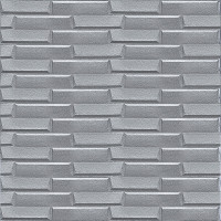 3D панель самоклеющаяся кладка 770х700х5мм Серебро (034) SW-00000217