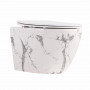 Унітаз підвісний Qtap Robin Ultra Quiet 520×365×340 мм, Marble, з сидінням Slim Duroplast / Soft-close / Quick Release QTROB26MR48998 SD00055122
