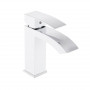 Змішувач для раковини Qtap Swan Cascada QTSWA270CRW45568 Chrome/White SD00051692