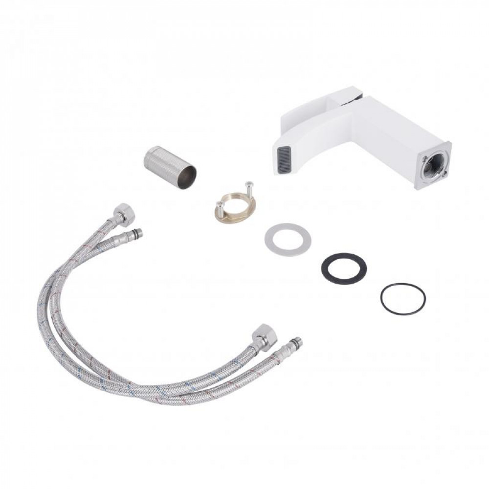 Змішувач для раковини Qtap Swan Cascada QTSWA270CRW45568 Chrome/White SD00051692