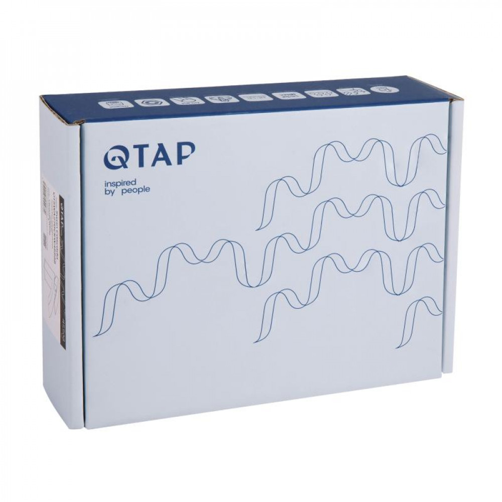 Змішувач для раковини Qtap Swan Cascada QTSWA270CRW45568 Chrome/White SD00051692