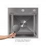 Акційний набір Lidz: мийка Handmade H4545 Decor 2,5/0,5 мм + K01G Корзина для кухонной мойки SD00057081