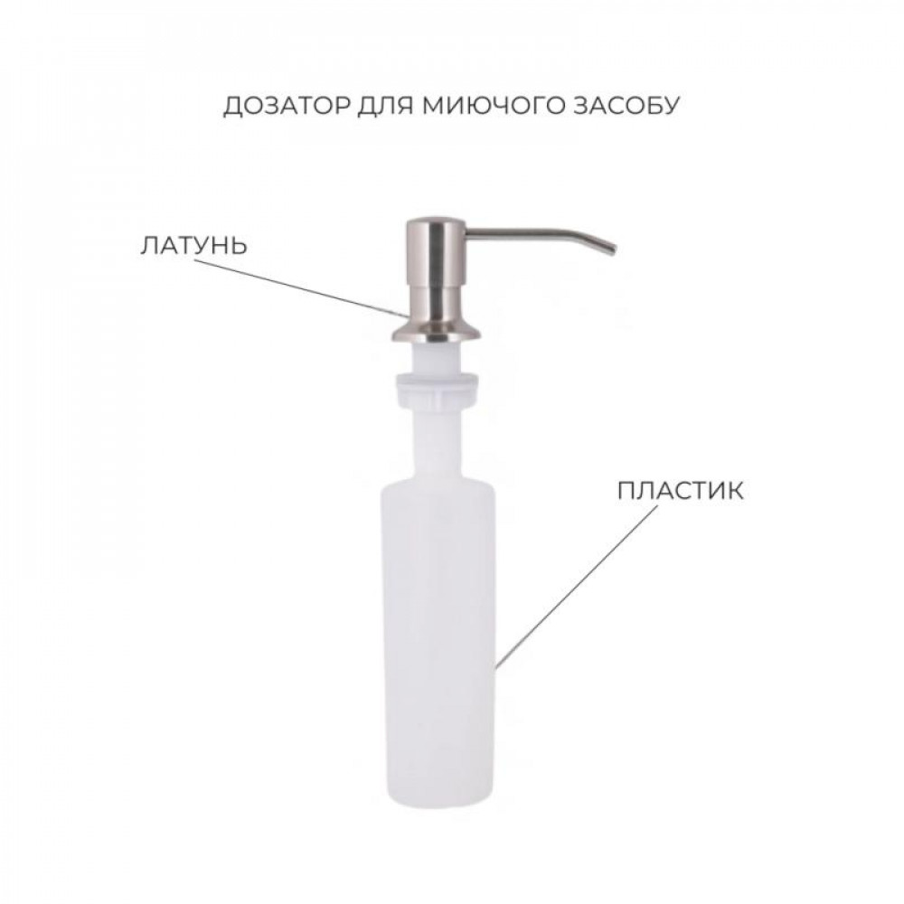 Акційний набір Lidz: мийка Handmade H4545 Decor 2,5/0,5 мм + K01G Корзина для кухонной мойки SD00057081