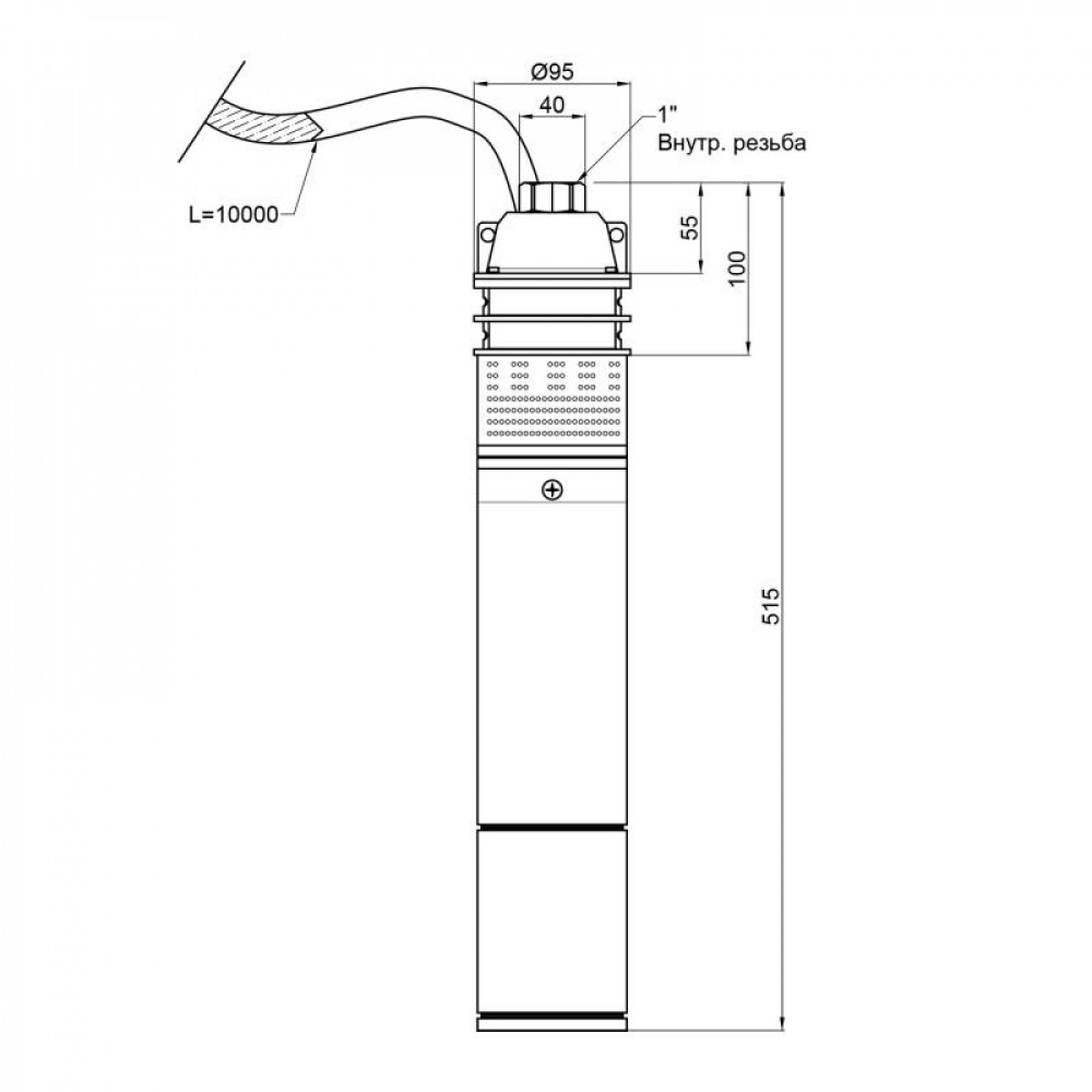 Насос заглибний вихровий Thermo Alliance 4SKM-150 1,1 кВт з пультом SD00046792