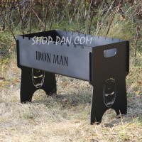 Мангал розбірний фарбований IRON MAN з індивідуальною написом