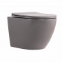 Унітаз підвісний Qtap Robin Ultra Quiet 520×365×340 мм, Stone grey, з сидінням Slim Duroplast / Soft-close / Quick Release QTROB26SG48996 SD00055120