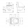 Унітаз підвісний Qtap Robin Ultra Quiet 520×365×340 мм, Stone grey, з сидінням Slim Duroplast / Soft-close / Quick Release QTROB26SG48996 SD00055120