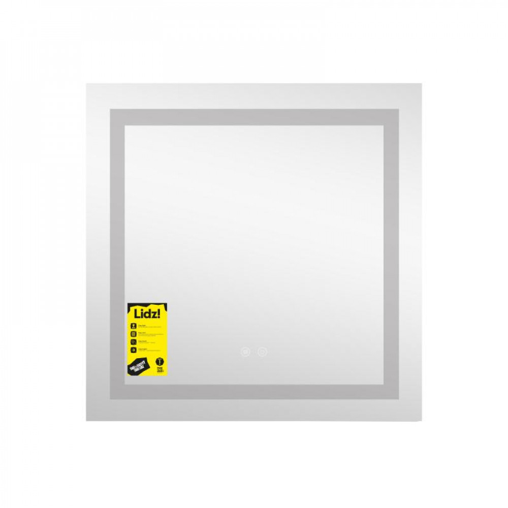 Дзеркало Lidz Kubis (KU1) 700х700 з LED-підсвічуванням Touch, з антизапотіванням, з димером, рег. яскравості LDKU70070049287 SD00055411