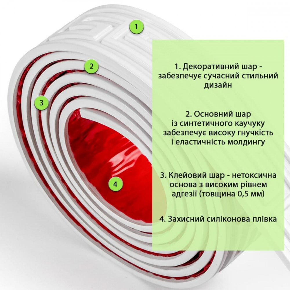 Молдинг 3000х50х6 мм Белый SW-00002687 SW-00002687