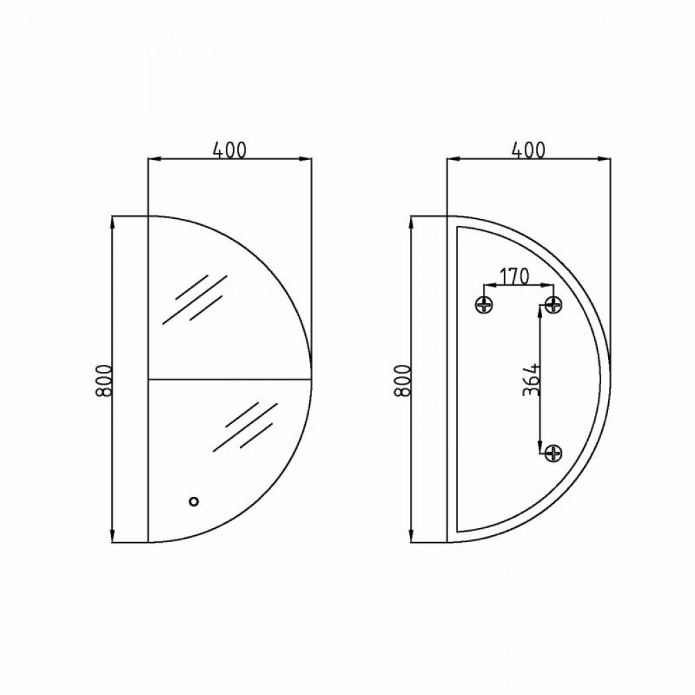 Дзеркало Qtap Taurus HR800 з LED-підсвічуванням Touch, з антизапотіванням, з димером, рег. темп. кольору (3000-6500K) QTTAUHR800 SD00055398