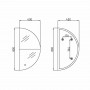 Дзеркало Qtap Taurus HR800 з LED-підсвічуванням Touch, з антизапотіванням, з димером, рег. темп. кольору (3000-6500K) QTTAUHR800 SD00055398