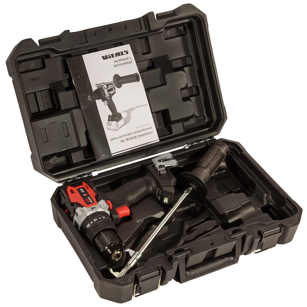 Дриль-шурупокрут акумуляторний Vitals Professional AU 18120 BL SmartLine+ 000243508