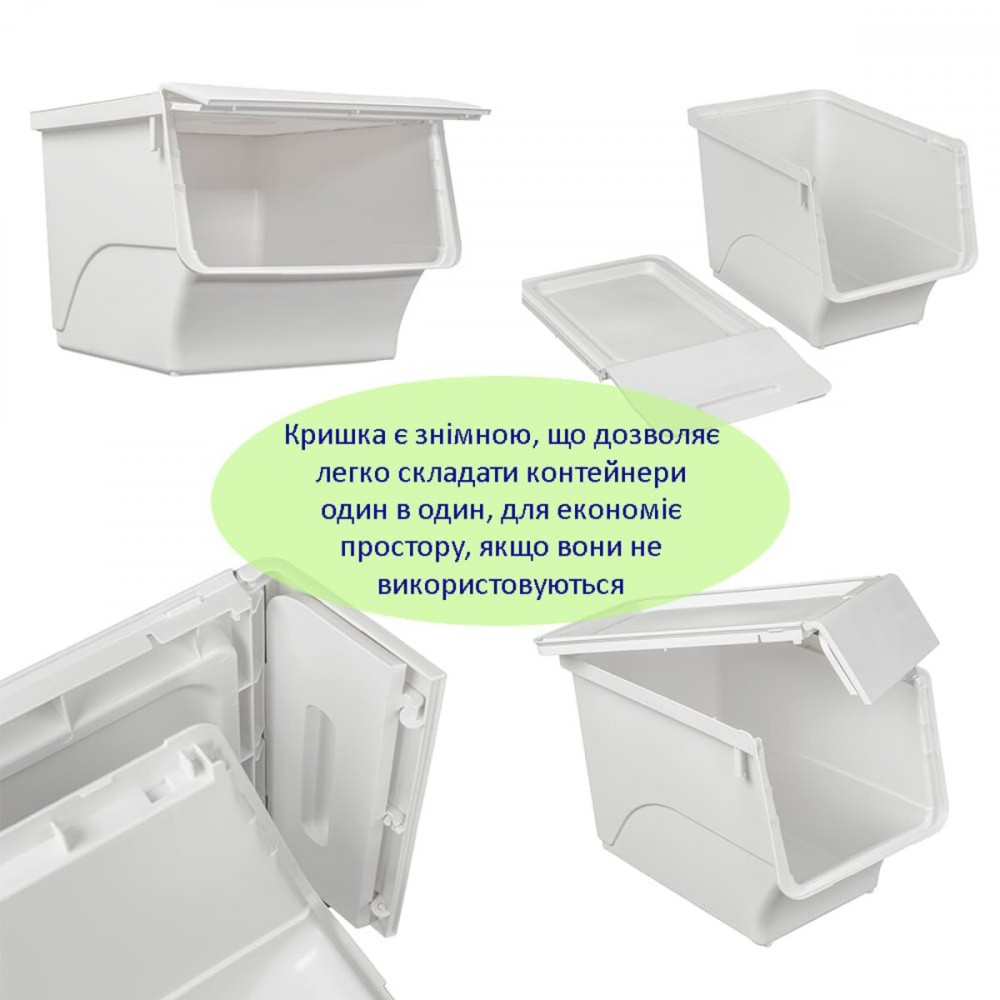 Контейнер для хранения 45.5х38х31см Белый SW-00002420 SW-00002420