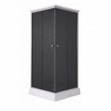 Душовий бокс Lidz Kubis SB90x90.SAT.LOW.GR, скло тоноване 4 мм