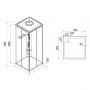 Душовий бокс Lidz Kubis SB90x90.SAT.LOW.GR, скло тоноване 4 мм SD00055514