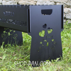 Мангал розбірний з індивідуальним надписом - на подарунок