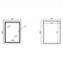 Дзеркало Qtap Mideya (MI2) 600х800 з годинником, з LED-підсвічуванням Touch, з антизапотіванням, димером, рег. яскравості QTMID100080049267 SD00055391