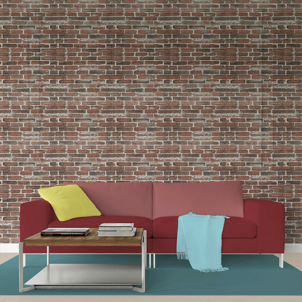 Самоклеющаяся 3D панель 3080x700x3мм Красный Екатеринославский Кирпич SW-00001761 SW-00001761