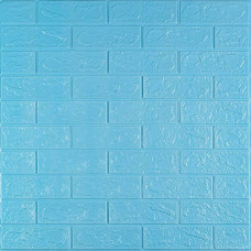 3D панель самоклеющаяся кирпич Голубой 700x770x3мм (005-3) SW-00000232