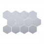 Зеркальный декор акриловый самоклеющийся 125*105мм серебро,12шт (D) SW-00002513 SW-00002513