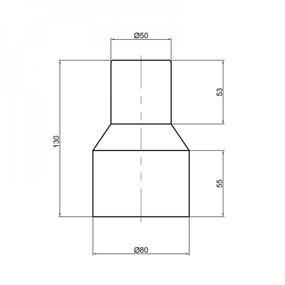 Патрубок перехідний каналізаційний TA Sewage 50х72 на чавун SD00034428
