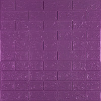 016-3 Панель стеновая 3D 700х770х3мм (кирпич) Фиолетовый SW-00003248