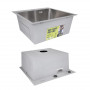 Акційний набір Lidz: мийка H5050H інтегрована Decor Honeycomb 2,5/0,5 мм LDH5050DEC48365 + Змішувач Aria для кухні з гнучким виливом (k35) Grey SD00057349