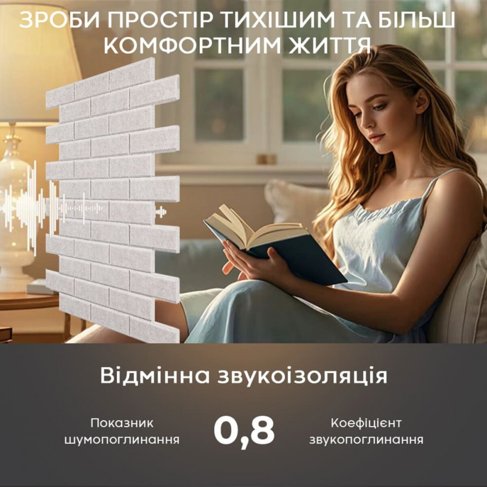 Звукоизоляционная панель 600х600х9мм Серая SW-00002703 SW-00002703