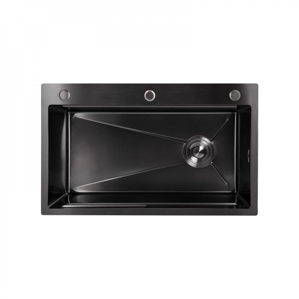Мийка для кухні інтегрована Lidz Handmade H7545B Brushed Black PVD 3,0/1,0 мм LDH7545BRUBLM49458 SD00055582