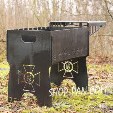 Мангал розбірний ДОРОГОГО КУМА з індивідуальним надписом - подарунковий