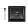 Мийка для кухні інтегрована під стільницю Lidz Handmade H4843B Brushed Black PVD 3,0/1,0 мм LDH4843BRUBLM49440 SD00055564
