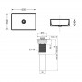 Раковина накладна Qtap Tern 610x350x135 мм, Stone grey, прямокутна, з донним клапаном QTTER188SG49789 SD00055913