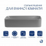 Раковина накладна Qtap Tern 610x350x135 мм, Stone grey, прямокутна, з донним клапаном QTTER188SG49789 SD00055913