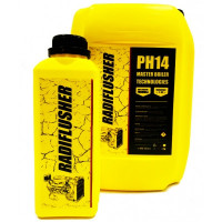RADIFLUSHER pH14, 1 л - щелочной очиститель системы охлаждения, печки, радиатора автомобиля