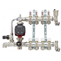 Колекторна група для теплої підлоги MAREK у складі на 6 контурів (MF06+MX01+EU01+EU02+E263)