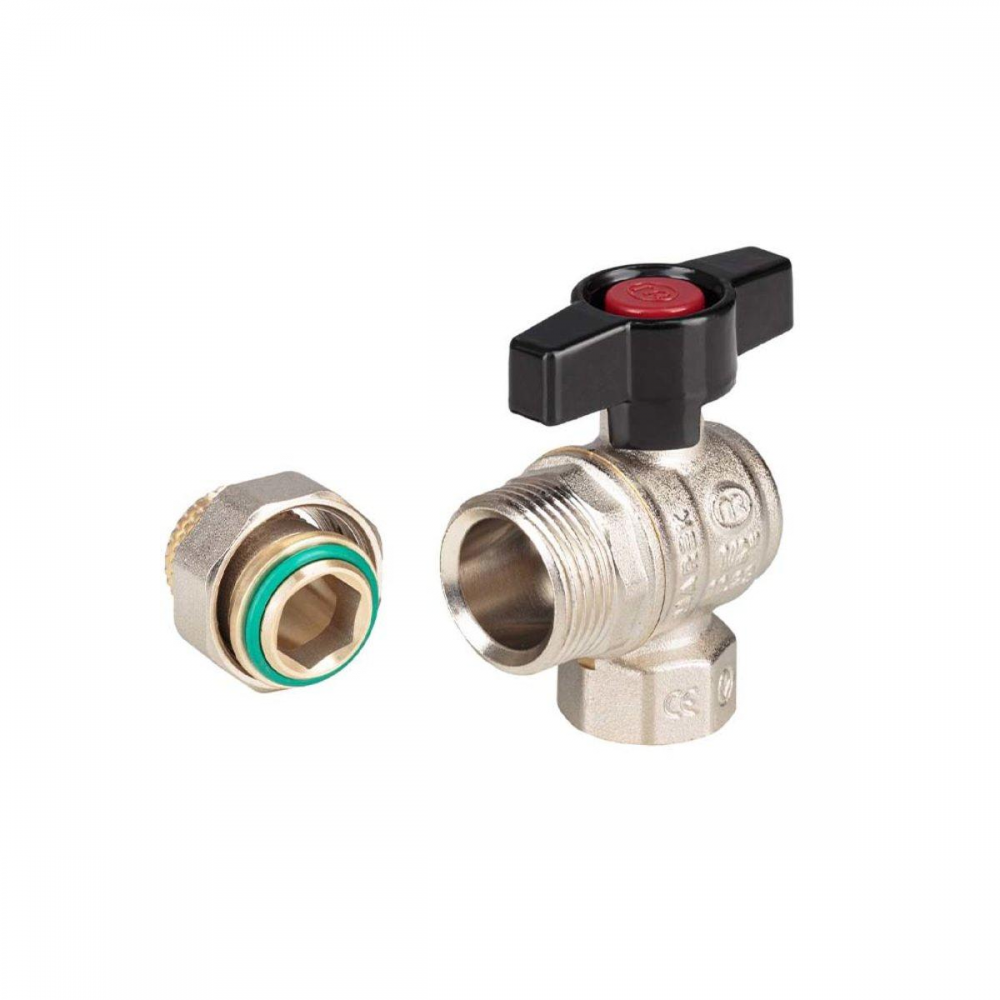 Кран шаровой с американкой угловой MAREK 3/4" (MV42) MV42