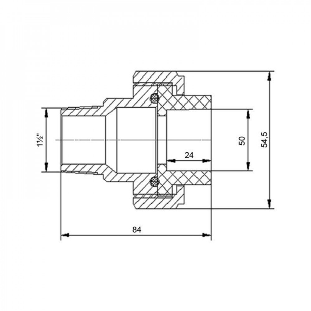 Американка PPR Blue Ocean 50х1" 1/2 ЗР SD00003438