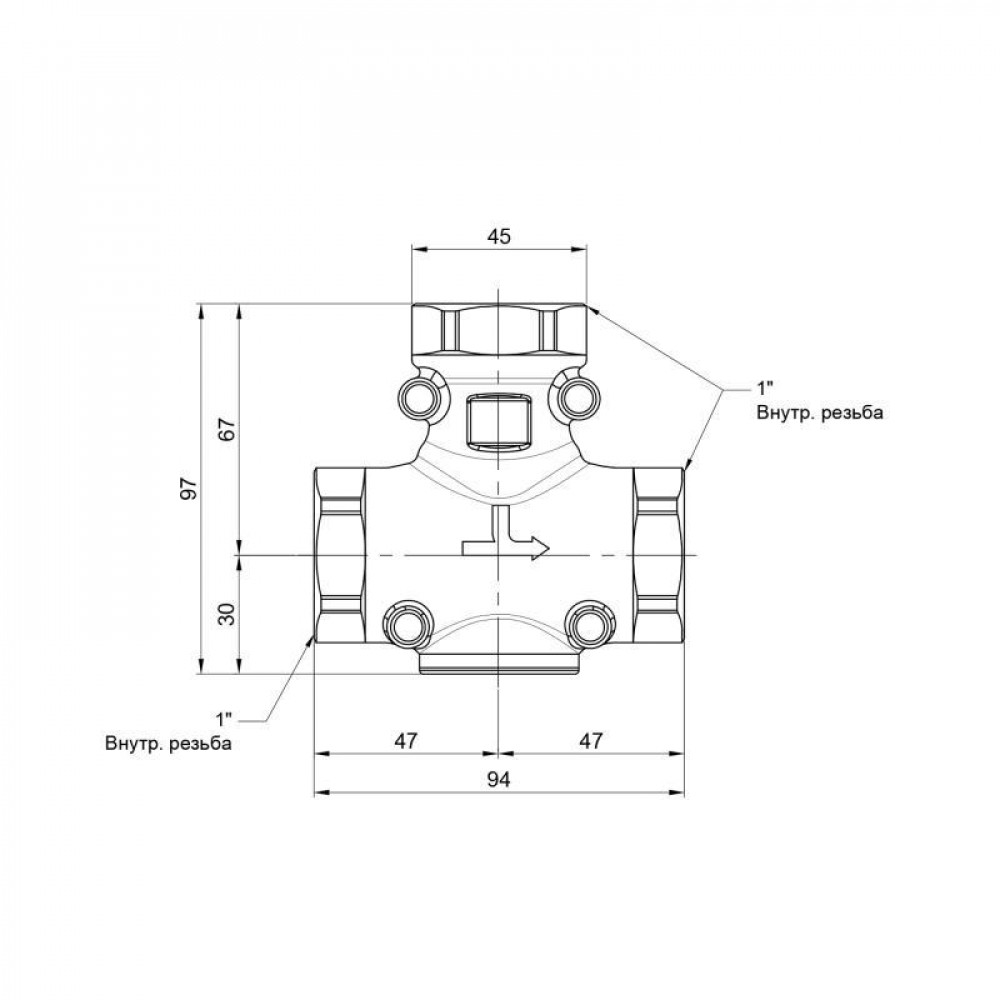 Антиконденсаційний клапан Icma 1" 45°C №133 SD00003458