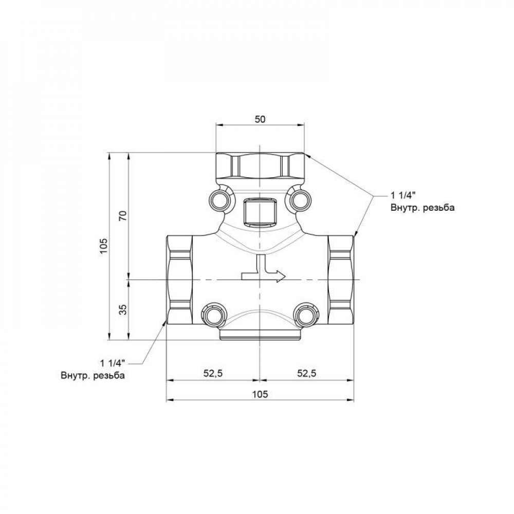 Антиконденсаційний клапан Icma 1" 1/4 55°C №133 SD00003462