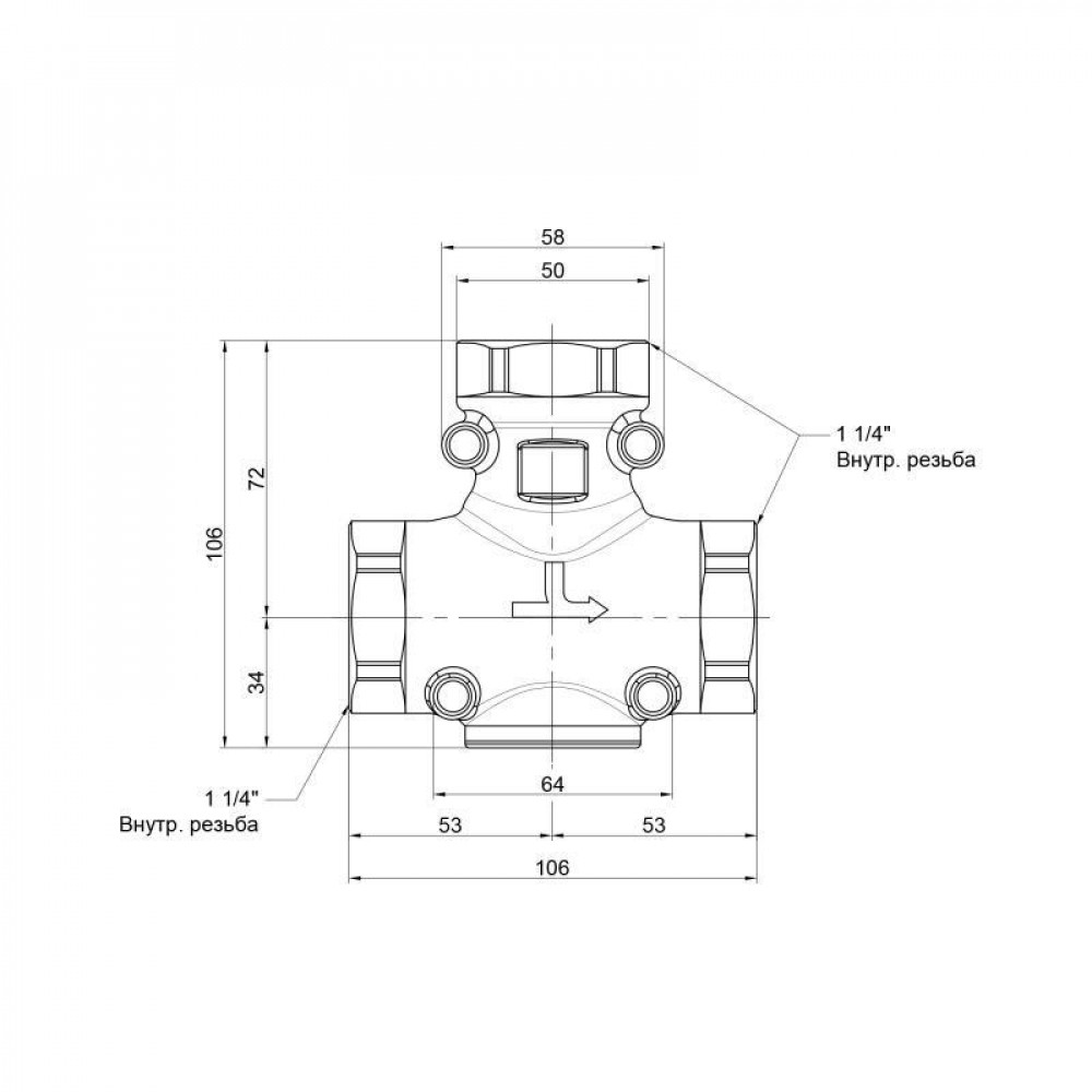 Антиконденсаційний клапан Icma 1" 1/4 60°C №133 SD00003463