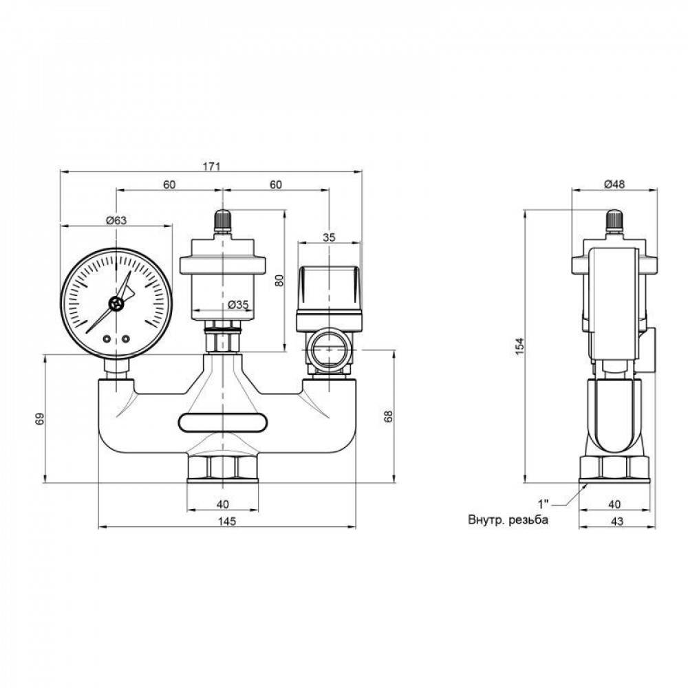 Група безпеки котла Icma №GS02 SD00004300