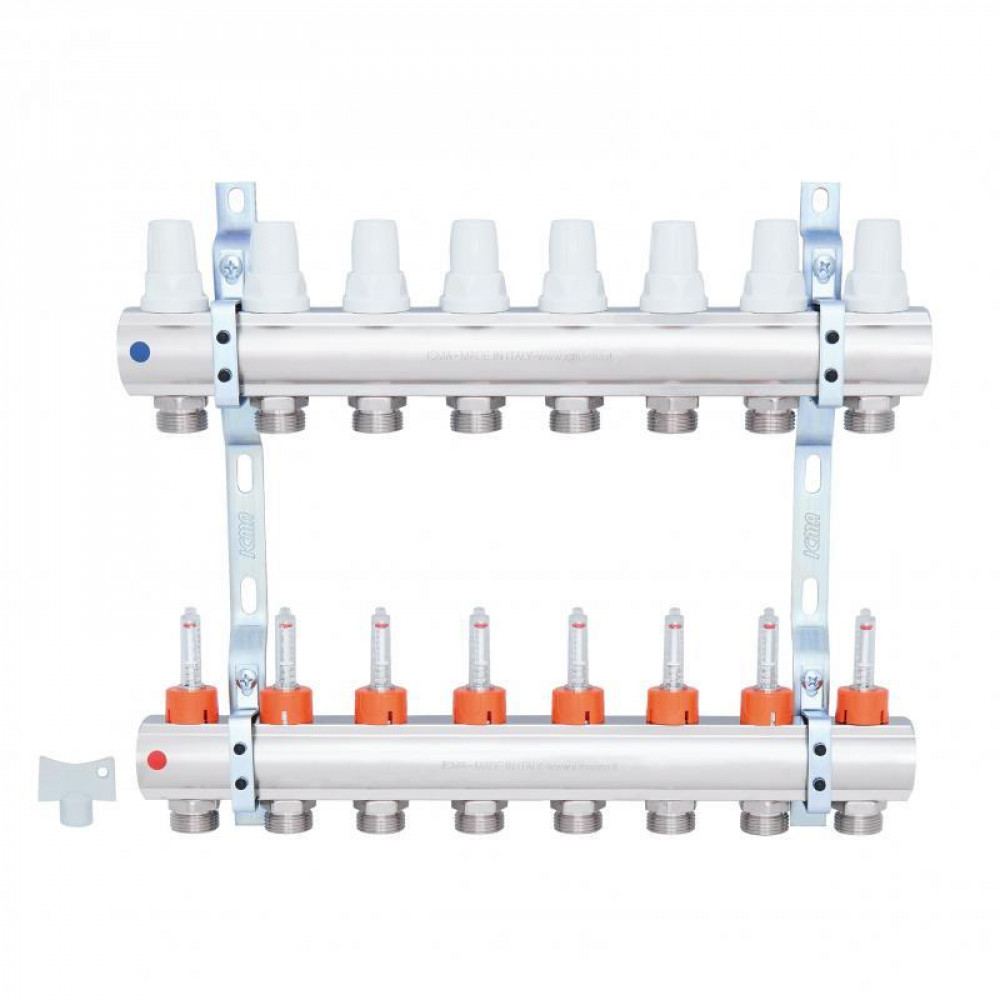 Колектор Icma 1" 8 виходів, з витратомірами №K013 SD00005244
