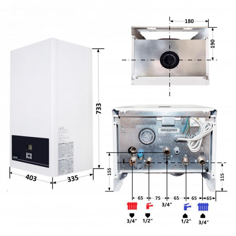 Котел газовий Airfel DigiFEL Premix 23 кВт SD00005424