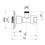 Кран приладовий буксовий Icma 1/2" х3/8" кутовий №519 SD00005718