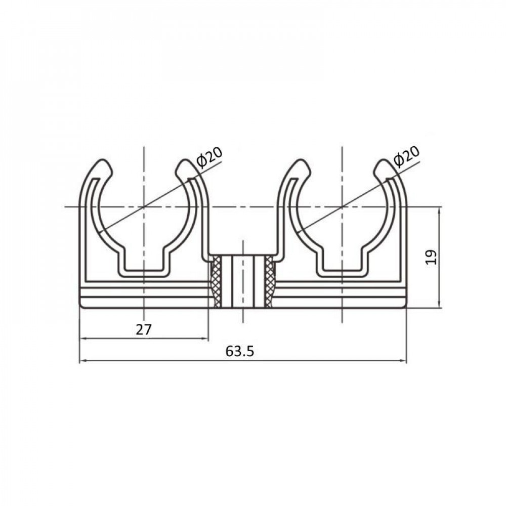 Кріплення PPR Blue Ocean 20 подвійний SD00005805