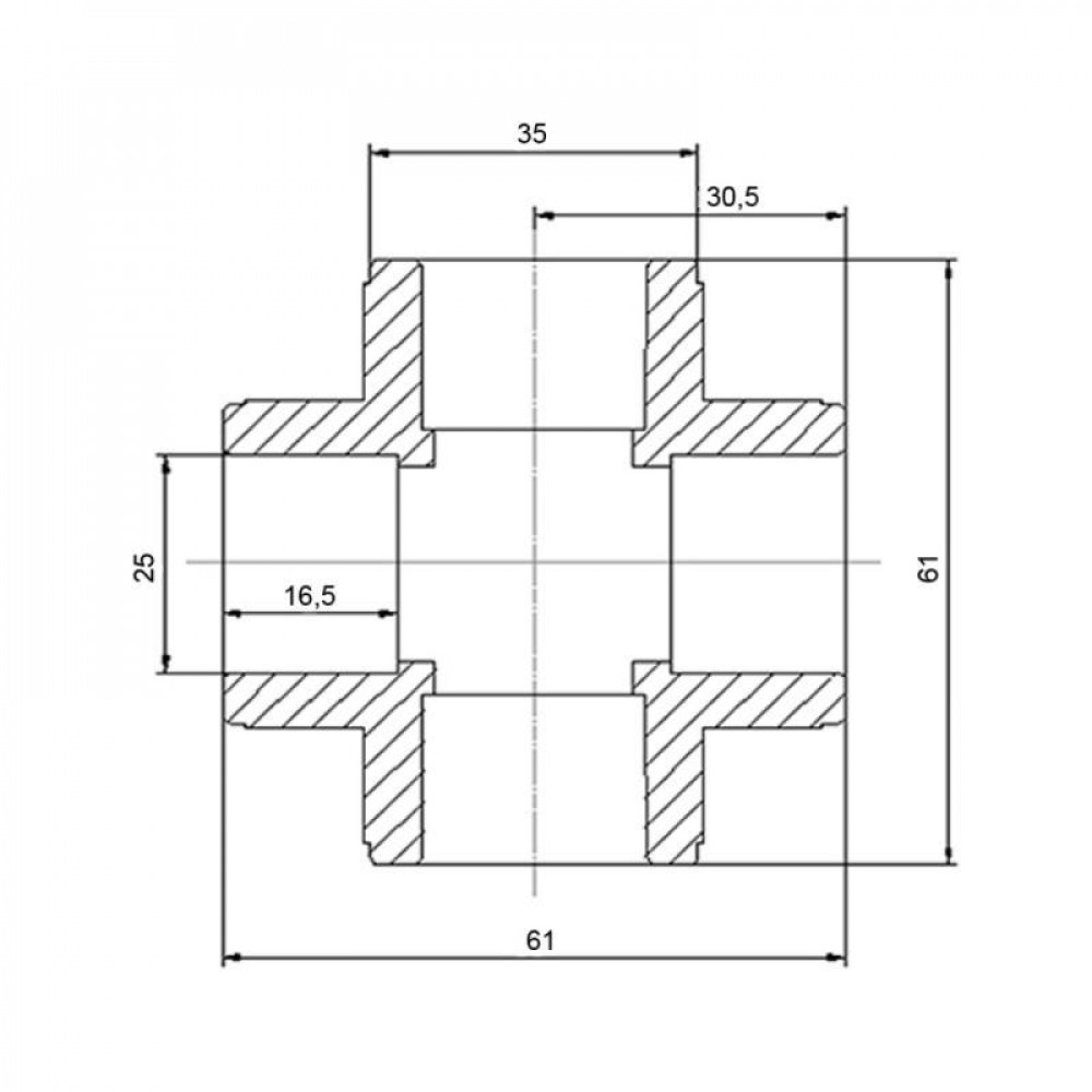 Хрестовина PPR Blue Ocean 25 SD00005889